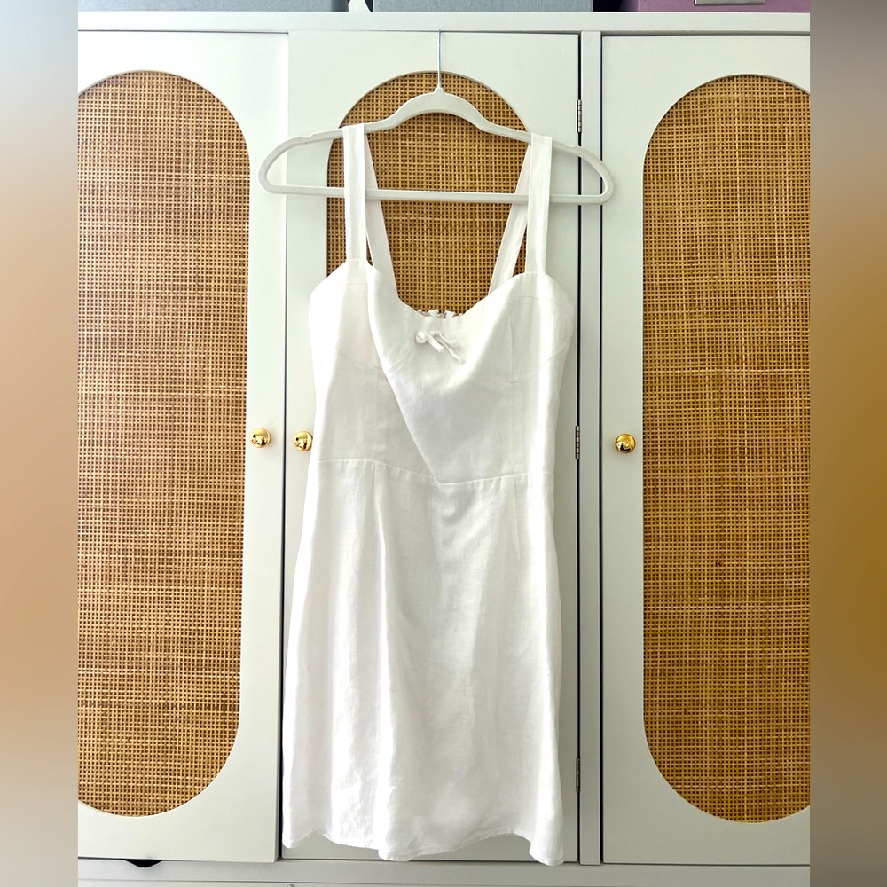 Reformation White Linen Dress